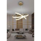 G-Light 3' Lü Çember Modern Sarkıt LED Avize - 1 - Gold