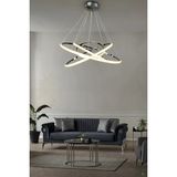 G-Light 4 Lü Çember 30-40-50-60 cm LED Avize - Krom