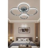 G-Light 4 Lü Yuvarlak Modern Plafonyer LED Avize - 1 - Krom