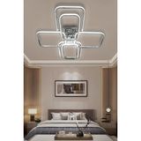 G-Light 6 Lı Dikdörtgen Plafonyer Modern LED Avize - 1 - Krom