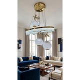 G-Light Bella Kristal Halka 4 Top LED Avize - Modern Sarkıt Avize - 1 - Çok Renkli