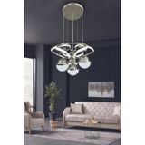 G-Light Dron 4 Top LED Sarkıt Avize – Modern Salon Avizesi - 1 - Krom