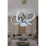 G-Light Kıvrım Eliza Top 3 Renk LED Sarkıt Avize – Modern Tasarım Oturma - 1 - Krom