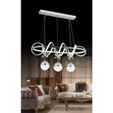G-Light Yıldız Çemberli Kıvrım Masa Üstü LED Avize - 1 - Krom