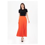 G-Line Oranj Maxi Boy Beli Lastikli Pilise Etek