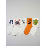 G Socks 5'li Eğlenceli Gym Spor Desenli Tenis Çorap Seti - 37 - 44 - Çok Renkli