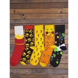 G Socks 5'li Patates Kızartması, Hamburger, Acı Biber, Pizza ve Mojito Desenli Renkli Çorap Seti - 37 - 44 - Çok Renkli