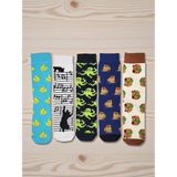 G Socks 5'li Şirin Hayvanlar Desenli Renkli Çorap Seti - 37 - 44 - Çok Renkli