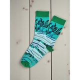 G Socks Nehir, Ağaç ve Yosun Desenli Renkli Çorap - 37 - 44 - Çok Renkli