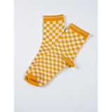 G Socks Turuncu-Beyaz Damalı Kolej Çorabı - 37 - 44 - Çok Renkli