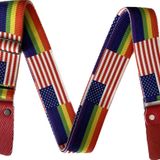 G-Strap Stars-Stripes Deri Uçlu Ukulele ve Gitar Askısı