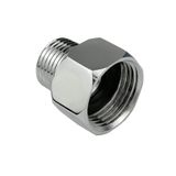G-Sunny Pirinç Boru Bağlantı Elemanı, Adaptör 3/4" GHT Dişi Diş (Döndürülebilir) x 1/2" NPT Erkek Dişli Konektör, Bahçe Hortumu Konektörü, Duş adaptörüne Bahçe Hortumu, Krom (3/4 GHT dişi X 1/2NPT erkek)
