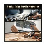 G150 Turbo Jet Fan Hava Üfleyici - 【turbo Modda 150 Gram Hava Basıncı】- Çok Amaçlı Kullanım (Klavye, Ev, Araba Temizliği, Toz Üfleme,) - Taşıma Çantalı ve Ekstra Nozullu - 100 cm