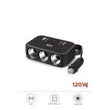G18 120W Çoklu Çıkışlı Araç Şarj Cihazı – 2X Type-C, Usb, Qc4.0 & 3 Çakmaklık Girişli