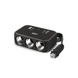 G18 Araç İçi Çakmak Çoklayıcı – 120W, 3 Çakmak Soketi, Type-C & USB Portları