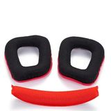G35 G930 G430 F450 Kafa Bandı ve Kulaklık Pedi SET Kulaklık Pedi Süngeri Headband Kırmızı