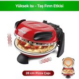 G3FERRARI Delizia Pizza Makinesi 3 Taş Tabanlı 400°C Pizza Fırını – Evde Taş Fırın Lezzet - Çok Renkli