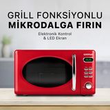 G3Ferrari G10155 Sapormio Vintage Kırmızı Mikrodalga Fırın