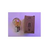 G45 Filament Edison Tip Rustik E-27 Amber Cam Amber Işık Dimmerli 4 Watt 1800 Kelvin Led Ampul