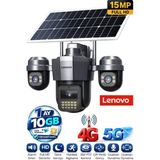 G4w19 3 Lensli 4G Sım Kartlı 360° Ptz Solar Güvenlik Kamerası Güneş Panelli Gece Görüşlü Dış Mekan 1 Ay 10Gb Dahil