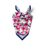 G54 Kadın Pembe Açık Mavi Gelincik Desenli 50x50 Bandana HYL DG0953-22