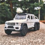 G63 Amg 6x6 Koleksiyon Metal Araba 12CM Lüks Araba Beyaz
