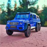 G63 Amg 6x6 Koleksiyon Metal Araba 12CM Lüks Arazi Araba Mavi