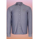G674 Dewberry Erkek Gömlek-Düz Kot Mavisi - 3XL