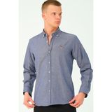 G674 Dewberry Erkek Gömlek-Kot Mavisi-2 - XL