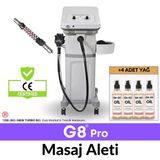 G8 Pro Masaj Aleti, Radyo Frekans+Vakum-Masaj-Zayıflama+G5 Masaj In Üst Modeli +4 Adet Yağ
