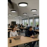 Ga Gözde Aydınlatma 24 W Siyah Kasa Modern Tavana Sıfır Led Avize Buz Beyazı Işık Salon Mutfak Oturma Odası Avize 30Cm