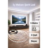 ga gözde aydınlatma 5 m ◆ Şerit Led Beyaz Işık ◆ İç Mekan ◆ Yüksek Lümen ◆ Ekstra Kalın PCB ( TRAFOSUZ )