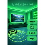 ga gözde aydınlatma 5 m ◆ Şerit Led Yeşil Işık ◆ İç Mekan ◆ Yüksek Lümen ◆ Ekstra Kalın PCB ◆ ( TRAFOSUZ )