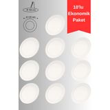 ga gözde aydınlatma 6w Sıva Altı Slim Led Spot Panel Beyaz Işık 6400k Alüminyum Kasa Tavan Aydınlatma 10'lu