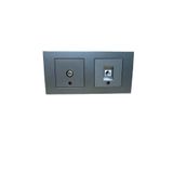 ga gözde aydınlatma OVİVO GRANO FÜME TV PRİZİ +NÜMERİS +İKİLİ ÇERÇEVE SET