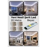 ga gözde aydınlatma Yeni Nesil Şerit Led Seti ◆ 20 Metre Beyaz + 21 Amper 252W Slim Trafo