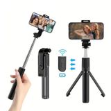 Ga66 3in1 Bluetooth Selfie Çubuğu Tripod Canlı Yayın Standı Telefon Tutucu Katlanabilir Genişletilebilir Deklanşörlü Monopod