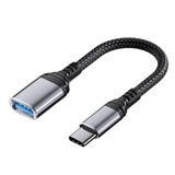 Ga90 Type-c To Usb 3.0 5gbps Hız Otg Adaptör Alüminyum Kasa Örgü Kablo İ-phone 15 Ve Üstü