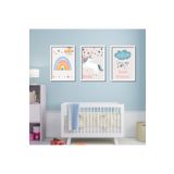 GAAGART 3'lü Ahşap Lamine Çerçeveli Mdf Bebek Odası Unicorn Tablo Seti 50 x 70 gartNM2426