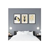 GAAGART 3'lü Ahşap Lamine Çerçeveli Mdf Tablo Antik Erkek Heykel 40 x 60 gartNM2125