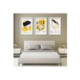 GAAGART 3'lü Ahşap Lamine Çerçeveli Mdf Tablo Antik Kadın Heykel 30 x 40 gartNM2130