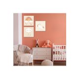 GAAGART 3'lü Kare Kanvas Bebek Odası Unicorn ve Gökkuşağı Tablo Seti 40 x 40 gartNM2033