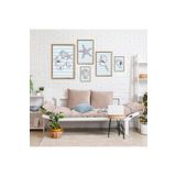GAAGART 5'li Ahşap Lamine Çerçeveli Mdf Banyo Tablo Seti Deniz Yıldızı 40 x 60 gartNM2799
