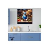 Gaagart Kare Kanvas Mutfak Tablosu Aşçı Hayvanlar Sfenks Kedisi, 40 X 40