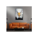 GAAGART Metal Çerçeveli Cam Tablo Yakın Çekim Kartal Görseli 60 x 90 gartNM4395