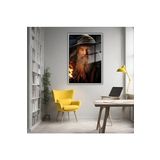 GAAGART Metal Çerçeveli Cam Tablo Yüzüklerin Efendisi Gandalf Portresi 40 x 60 gartNM6624