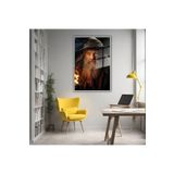 GAAGART Metal Çerçeveli Cam Tablo Yüzüklerin Efendisi Gandalf Portresi 70 x 100 gartNM6622