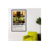 Gaagart Metal Çerçeveli Temperli Cam Tablo Film Afişi Breaking Bad 2008, 40 X 60