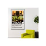 Gaagart Metal Çerçeveli Temperli Cam Tablo Film Afişi Breaking Bad 2008, 60 X 90