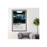 Gaagart Metal Çerçeveli Temperli Cam Tablo Film Afişi Fight Club 1999, 60 X 90